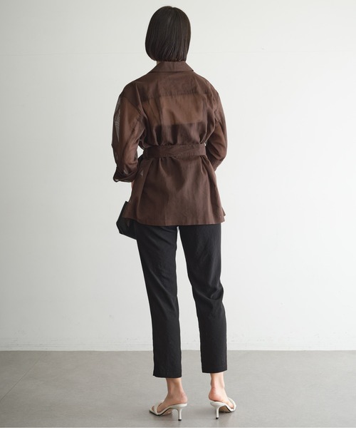 【完売色‼︎】GALLARDAGALANTE シアーミリタリージャケット ブラウン 完売色‼︎】GALLARDAGALANTE シアーミリタリージャケット ブラウン