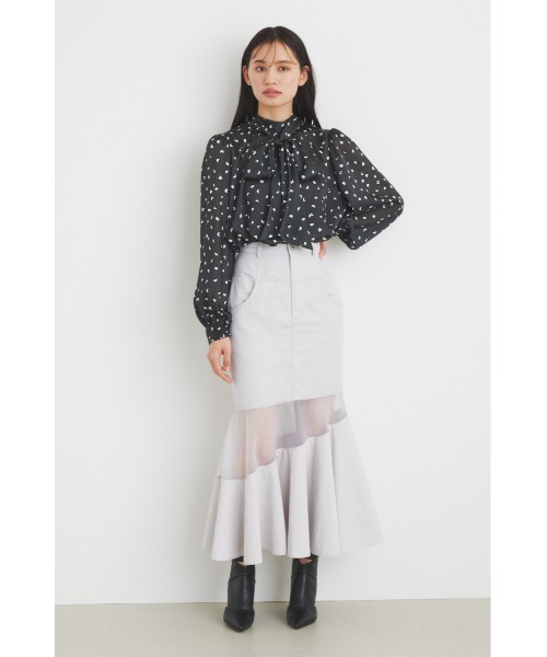 rienda(リエンダ)の「マルチパターンボウタイブラウス 春服(シャツ/ブラウス・レディース・ブルー系その他3/ブラック系その他/ブラウン系その他/グリーン系その他・FREE)」の6枚目の写真