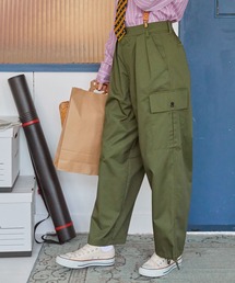 MONO-MART LADY'S | ハイウエストタックワイドストレートカーゴパンツ(カーゴパンツ)