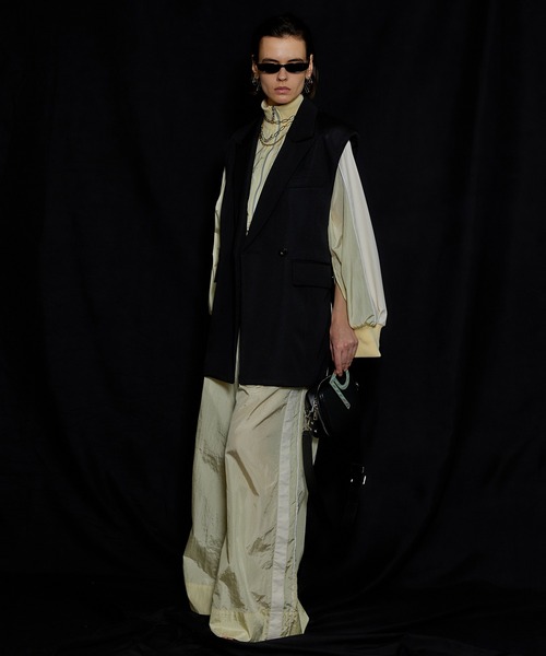 PRANK PROJECT（プランクプロジェクト）の「サイドラインワイドパンツ/Side Line Wide Pants（その他パンツ・レディース・ネイビー/レッド/アイボリー・36/38）」の19枚目の写真