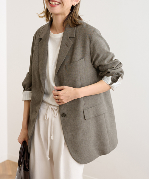 FRAMeWORK(フレームワーク)の「トロピカルクロステーラードジャケット(テーラードジャケット・レディース・ブラウン・38/36)」の16枚目の写真