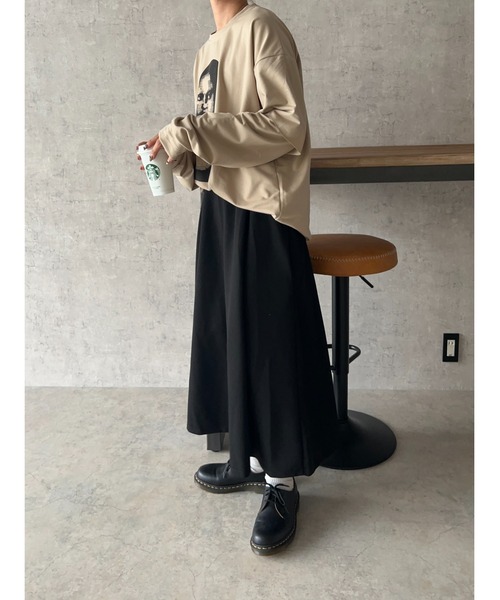 owndaily(オンデイリー)の「レイヤード風プリントビッグTシャツ(Tシャツ/カットソー・レディース・ベージュ・FREE)」の8枚目の写真