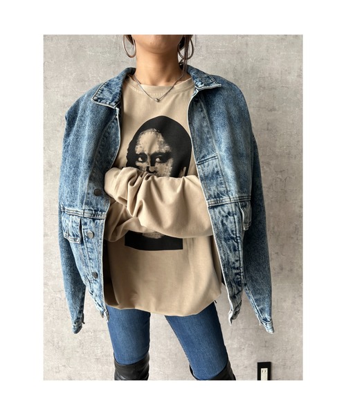 owndaily(オンデイリー)の「レイヤード風プリントビッグTシャツ(Tシャツ/カットソー・レディース・ベージュ・FREE)」の10枚目の写真