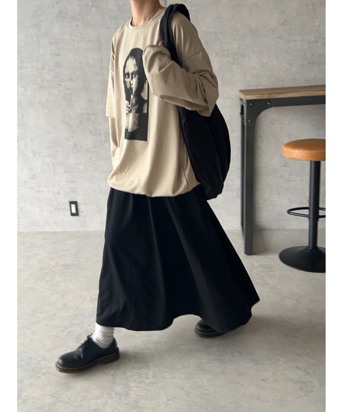 owndaily(オンデイリー)の「レイヤード風プリントビッグTシャツ(Tシャツ/カットソー・レディース・ベージュ・FREE)」の6枚目の写真