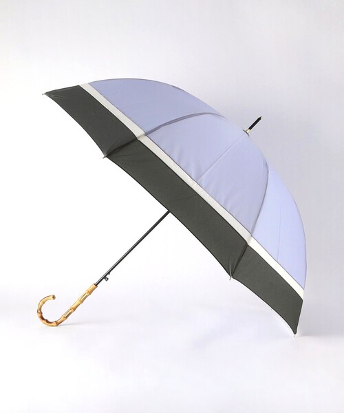 green label relaxing（グリーンレーベルリラクシング）の「バンブーハンドル キリツギ アンブレラ / 傘 / レイン（長傘・レディース・ライム/ベージュ/パープル/ネイビー/ナチュラル/オリーブ・FREE）」の6枚目の写真