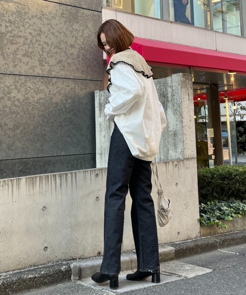 CIAOPANIC（チャオパニック）の「ニット付け襟（付け襟・レディース・ブラック/ベージュ・FREE）」の17枚目の写真