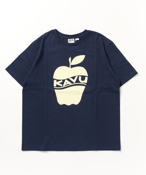 KAVU(カブー)の「KAVU/カブー Apple Tee/アップルティー(Tシャツ/カットソー・メンズ・ブラック/ホワイト/ネイビー/ヘザーグレー/パープル・MEDIUM/X-LARGE/LARGE)」の4枚目の写真