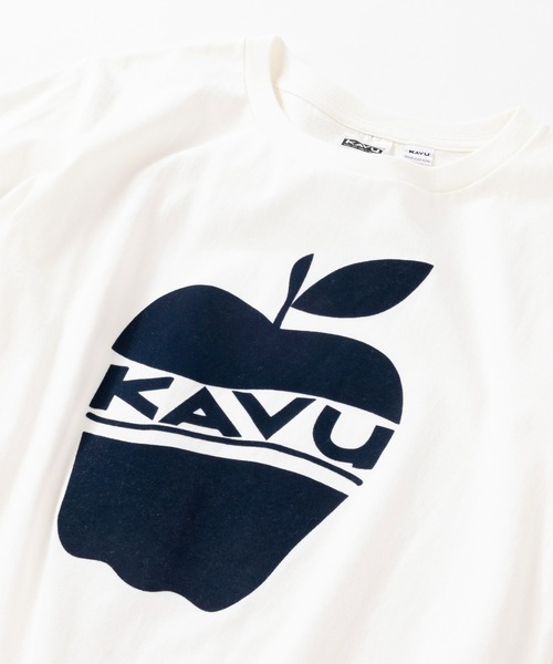 KAVU(カブー)の「KAVU/カブー Apple Tee/アップルティー(Tシャツ/カットソー・メンズ・ブラック/ホワイト/ネイビー/ヘザーグレー/パープル・MEDIUM/X-LARGE/LARGE)」の11枚目の写真