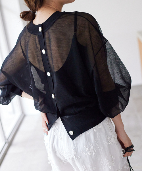 ★専用★新品　SLOBE IENA シアーラミーカーディガン　白 シアーラミーカーディガン（カーディガン）｜SLOBE IENA