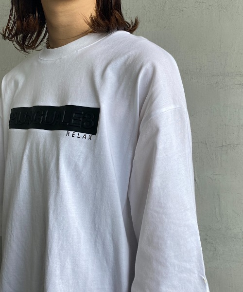 1PIU1UGUALE3  RELAX （ウノピゥウノウグァーレトレ リラックス）の「[1PIU1UGUALE3 RELAX/ウノピゥウノウグァーレトレ リラックス] 別注 エンボスボックスロゴ Tシャツ（Tシャツ/カットソー・レディース・ホワイト/ブラック・M/L/XL）」の10枚目の写真