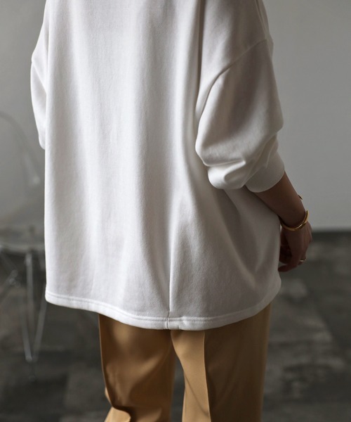 Bonjour Sagan(ボンジュールサガン)の「コクーンシルエットプルオーバー(Tシャツ/カットソー・レディース・ホワイト/ネイビー・FREE)」の9枚目の写真