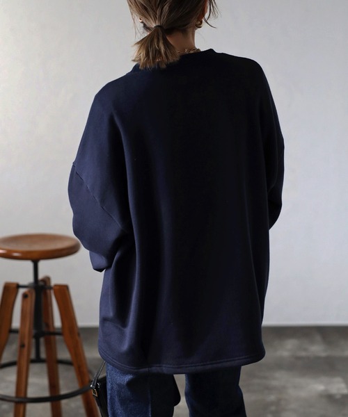 Bonjour Sagan(ボンジュールサガン)の「コクーンシルエットプルオーバー(Tシャツ/カットソー・レディース・ホワイト/ネイビー・FREE)」の13枚目の写真