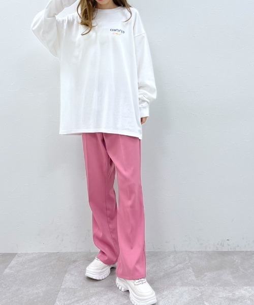 FOREVER 21（フォーエバー トゥエンティーワン）の「【FEMININE】カラーフレアパンツ（スラックス・レディース・ピンク/ホワイト/ブラック・MEDIUM/SMALL）」の19枚目の写真