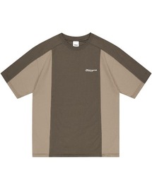 『mahagrid/マハグリッド』BLOCK SECTION TEE/切り替え 半袖 カットソー