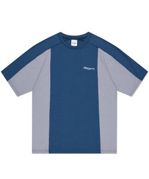 『mahagrid/マハグリッド』BLOCK SECTION TEE/切り替え 半袖 カットソー