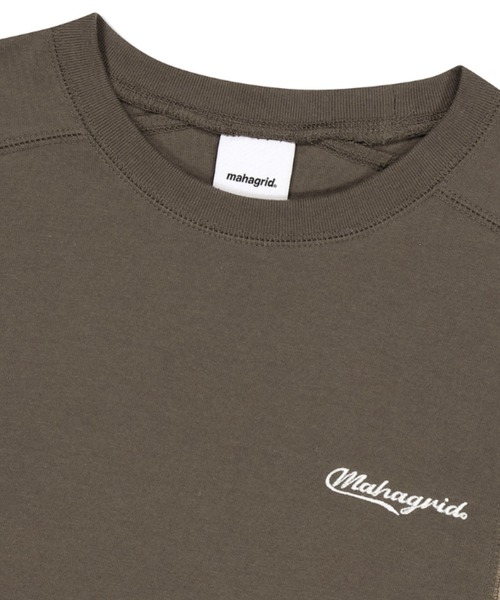 MAHAGRID(マハグリッド)の「『mahagrid/マハグリッド』BLOCK SECTION TEE/切り替え 半袖 カットソー(Tシャツ/カットソー・レディース・ネイビー/ベージュ・M/L)」の6枚目の写真