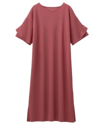 華奢見せ&サラサラ素材が夏に嬉しい。フリル袖Tシャツワンピース【Sサイズ展開あり】