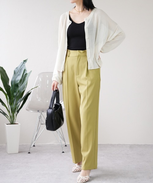 IAMUSE（アイアミューズ）の「シアーカーディガン S0846【IAMUSE】（カーディガン/ボレロ・レディース・ブラック/パープル/オフホワイト・FREE）」の8枚目の写真