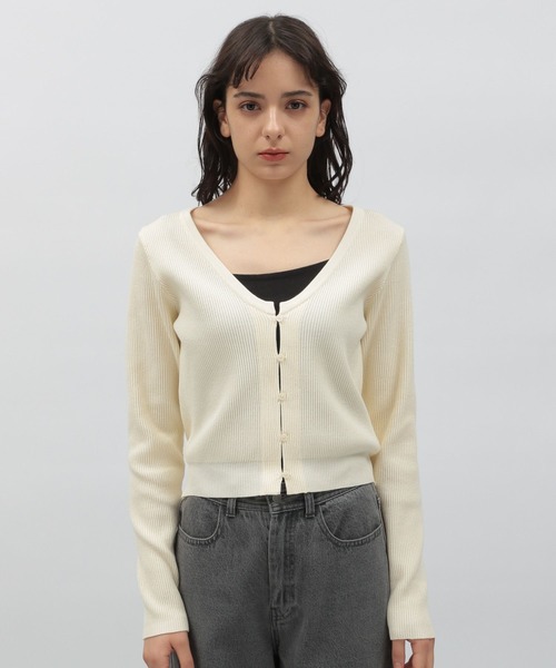 LAKOLE（ラコレ）の「クロップドニットカーディガン / 188278