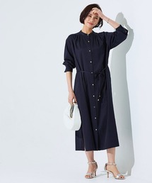 [RASW] ゴールドボタンロングシャツワンピース