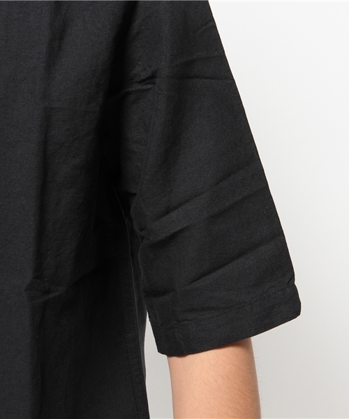 RAGEBLUE（レイジブルー）の「ノーカラーシャツカーデ5分袖/564686（シャツ/ブラウス・メンズ・ブラック/ホワイト/グリーン・LARGE/MEDIUM）」の10枚目の写真