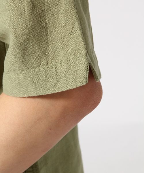 RAGEBLUE（レイジブルー）の「ノーカラーシャツカーデ5分袖/564686（シャツ/ブラウス・メンズ・ブラック/ホワイト/グリーン・LARGE/MEDIUM）」の16枚目の写真