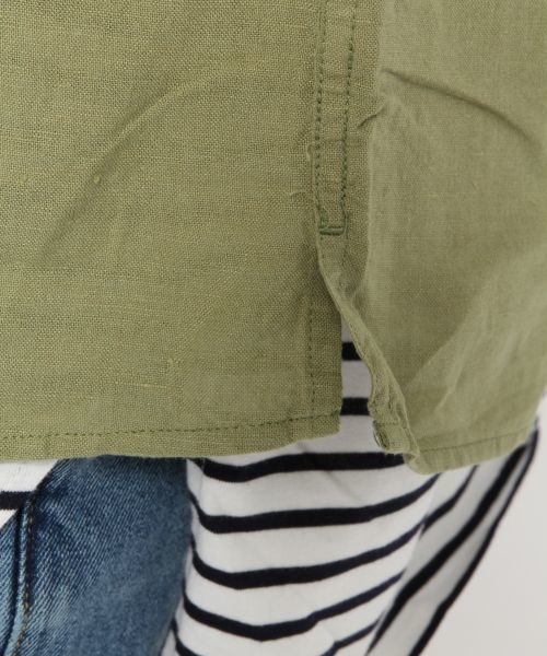 RAGEBLUE（レイジブルー）の「ノーカラーシャツカーデ5分袖/564686（シャツ/ブラウス・メンズ・ブラック/ホワイト/グリーン・LARGE/MEDIUM）」の17枚目の写真