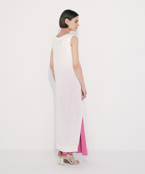 N.O.R.C(ノーク)の「クロシェライクニットワンピース(ワンピース・レディース・オフホワイト/ブラック・M/S)」の4枚目の写真