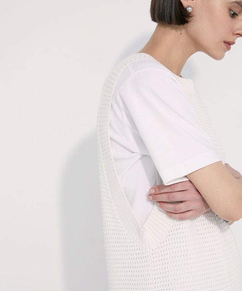 N.O.R.C(ノーク)の「クロシェライクニットワンピース(ワンピース・レディース・オフホワイト/ブラック・M/S)」の8枚目の写真