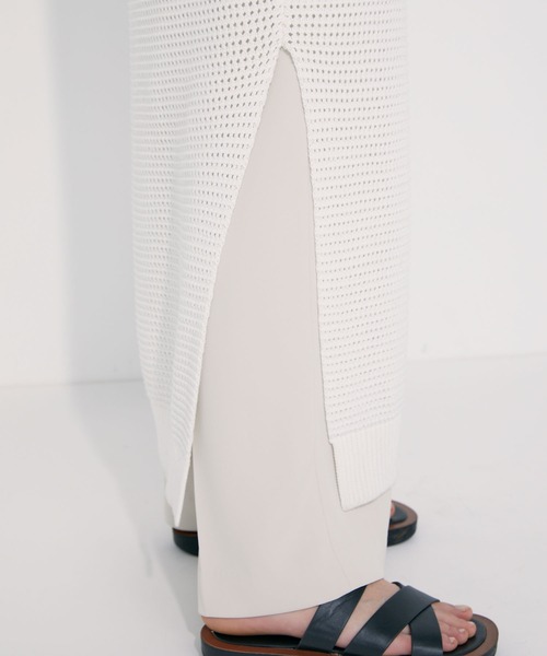 N.O.R.C(ノーク)の「クロシェライクニットワンピース(ワンピース・レディース・オフホワイト/ブラック・M/S)」の9枚目の写真