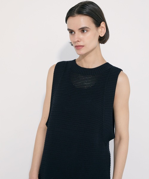 N.O.R.C(ノーク)の「クロシェライクニットワンピース(ワンピース・レディース・オフホワイト/ブラック・M/S)」の11枚目の写真