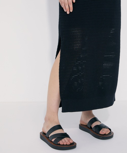 N.O.R.C(ノーク)の「クロシェライクニットワンピース(ワンピース・レディース・オフホワイト/ブラック・M/S)」の12枚目の写真