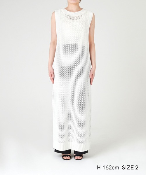 N.O.R.C(ノーク)の「クロシェライクニットワンピース(ワンピース・レディース・オフホワイト/ブラック・M/S)」の21枚目の写真