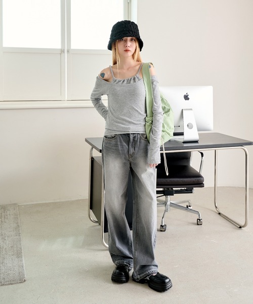 UNE MANSION（ユヌマンション）の「エンボス加工ジャガードバケットハット（ハット・レディース・ブラック/アイボリー・ONE SIZE）」の8枚目の写真