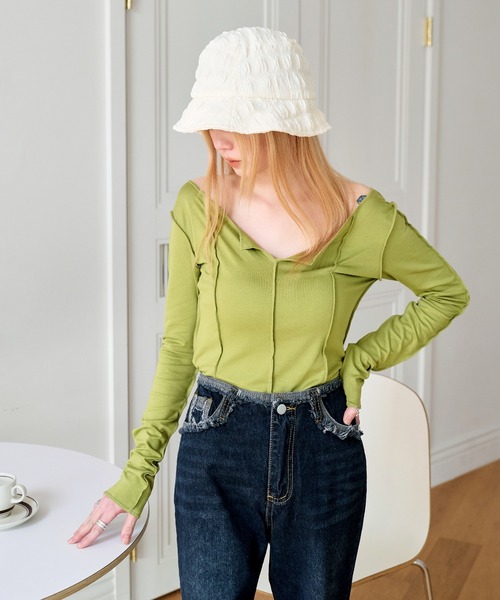 UNE MANSION（ユヌマンション）の「エンボス加工ジャガードバケットハット（ハット・レディース・ブラック/アイボリー・ONE SIZE）」の12枚目の写真