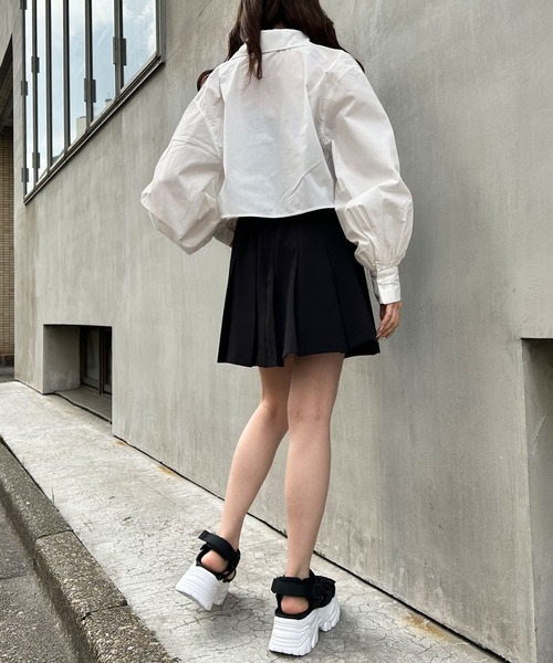 INGNI(イング)の「共ベルト付プリーツスカパン(セットアップ対応)(その他パンツ・レディース・ブラック/ブラウン系その他2/ライトベージュ・FREE)」の8枚目の写真