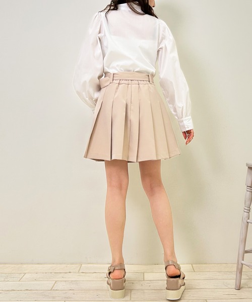 INGNI(イング)の「共ベルト付プリーツスカパン(セットアップ対応)(その他パンツ・レディース・ブラック/ブラウン系その他2/ライトベージュ・FREE)」の18枚目の写真