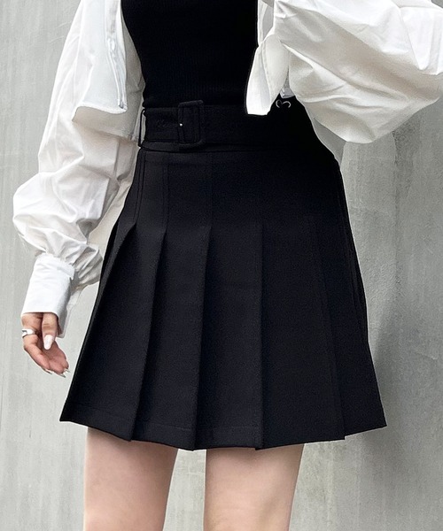 INGNI(イング)の「共ベルト付プリーツスカパン(セットアップ対応)(その他パンツ・レディース・ブラック/ブラウン系その他2/ライトベージュ・FREE)」の4枚目の写真