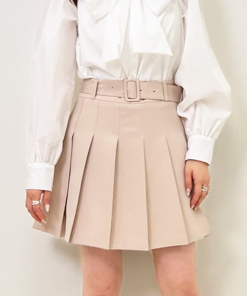 INGNI(イング)の「共ベルト付プリーツスカパン(セットアップ対応)(その他パンツ・レディース・ブラック/ブラウン系その他2/ライトベージュ・FREE)」の14枚目の写真