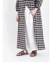 Samansa Mos2 | お花とつぼみの刺繍ペチパンツ(その他パンツ)