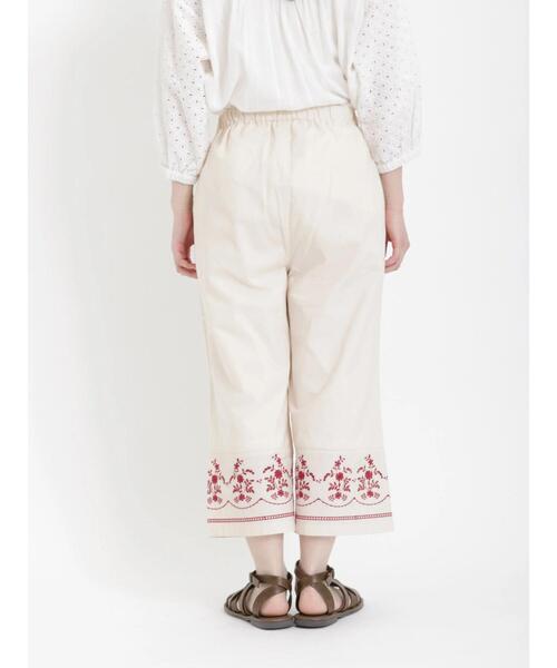 Samansa Mos2（サマンサ モスモス）の「お花とつぼみの刺繍ペチパンツ（その他パンツ・レディース・ブラック/オフホワイト/キナリ・ﾌﾘ-）」の22枚目の写真