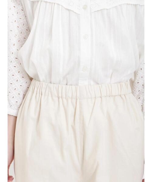 Samansa Mos2（サマンサ モスモス）の「お花とつぼみの刺繍ペチパンツ（その他パンツ・レディース・ブラック/オフホワイト/キナリ・ﾌﾘ-）」の21枚目の写真