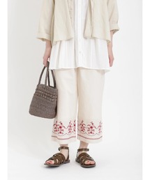 Samansa Mos2 | お花とつぼみの刺繍ペチパンツ(その他パンツ)