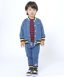 X-girl Stages | SWEAT STADIUM DENIM JUMPER COLLEGE(12M～3T)(スタジャン)