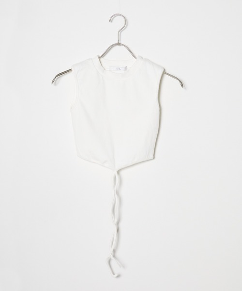Chick(チック)の「Cross String Tank top / クロスデザインタンクトップ(タンクトップ・レディース・ホワイト/ブラック・FREE)」の22枚目の写真