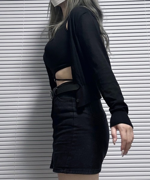 Chick(チック)の「Cross String Tank top / クロスデザインタンクトップ(タンクトップ・レディース・ホワイト/ブラック・FREE)」の14枚目の写真