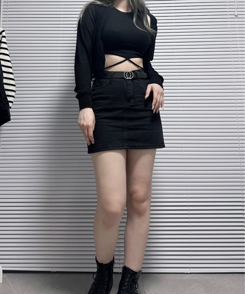 Chick(チック)の「Cross String Tank top / クロスデザインタンクトップ(タンクトップ・レディース・ホワイト/ブラック・FREE)」の15枚目の写真