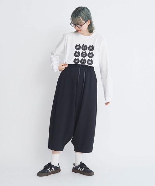 I am I in fact...（アイアムアイインファクト）の「Black cat dance ロンT（Tシャツ/カットソー・レディース・ブラック/ホワイト・FREE）」の21枚目の写真