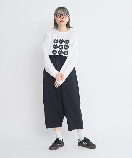 I am I in fact...（アイアムアイインファクト）の「Black cat dance ロンT（Tシャツ/カットソー・レディース・ブラック/ホワイト・FREE）」の22枚目の写真