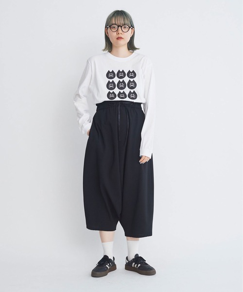 I am I in fact...（アイアムアイインファクト）の「Black cat dance ロンT（Tシャツ/カットソー・レディース・ブラック/ホワイト・FREE）」の14枚目の写真